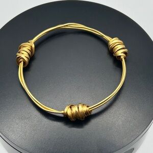 Stylish Matte Gold Knot Bangle Bracelet